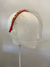 Load image into Gallery viewer, Birdcage veil - red